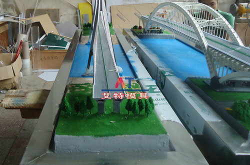 中承式拱桥斜拉桥模型